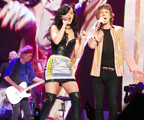 Katy Perry a Rolling Stonesszal lépett fel