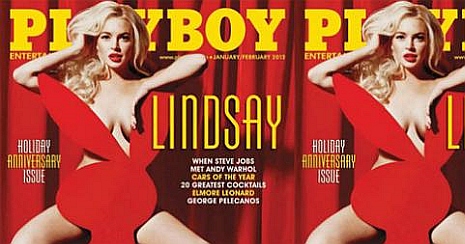 Lindsay Lohan pucéran feszít a Playboyban