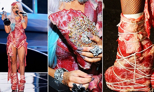 Múzeumban Lady Gaga húsruhája