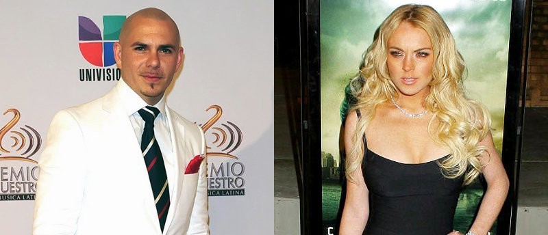 Pitbull pert nyert Lindsay Lohan ellen