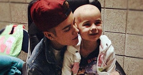 Rákos kislányt látogatott meg Justin Bieber