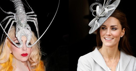 Kate Middletonnak megtetszettek Lady Gaga kalapjai