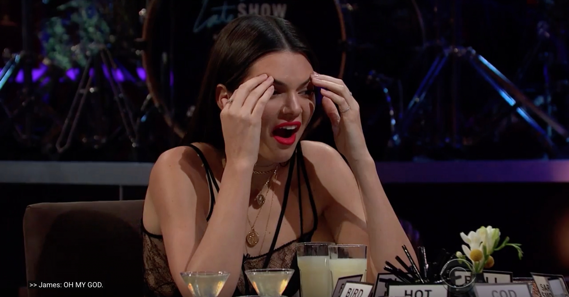 Madárnyálat ivott Kendall Jenner James Corden műsorában